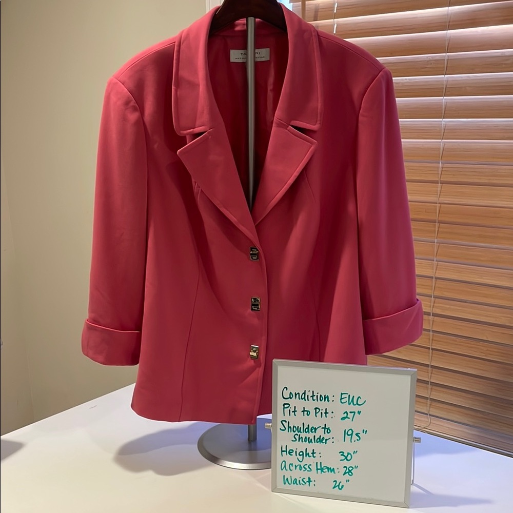 Tahari Rose Pink Blazer Jacket 22w Easter Outfit